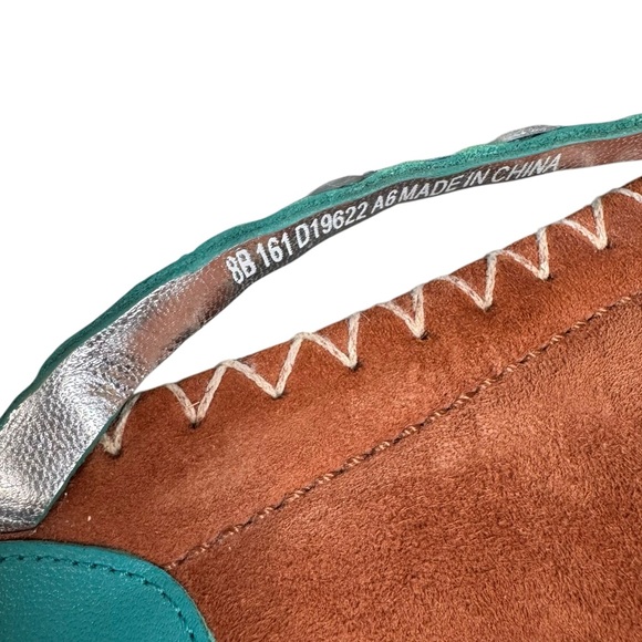 Cole Haan Turquoise Wedge Crystal Sandals 8 - Picture 7 of 11